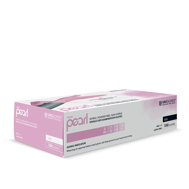 GANTS NITRILE PINK PEARL - 100 unités