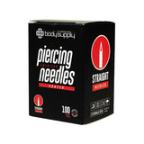 Aiguilles stériles droites pour piercing BodySupply - 100 unités