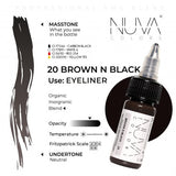 Encre Nuva Colors PMU 15ml - 20 Brown n Black