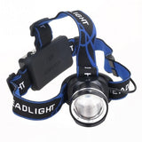 Lampe frontale rechargeable avec led. Prise européenne.