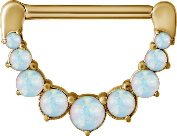 GD 316 JEWELLED NIPPLE CLICKER W/OPALS