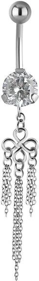 SS 316 JEWEL BANANA WITH DANGLES 1,6x10mm model 41 WH