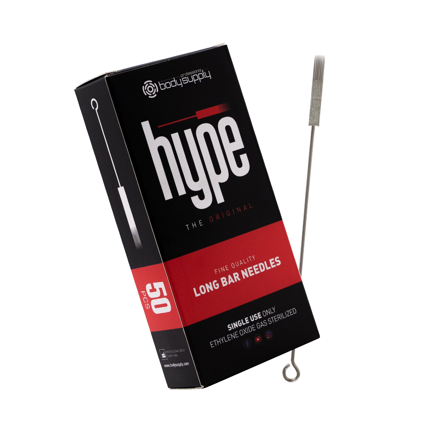 05MG BodySupply Hype Needles 50 unités - Long Taper