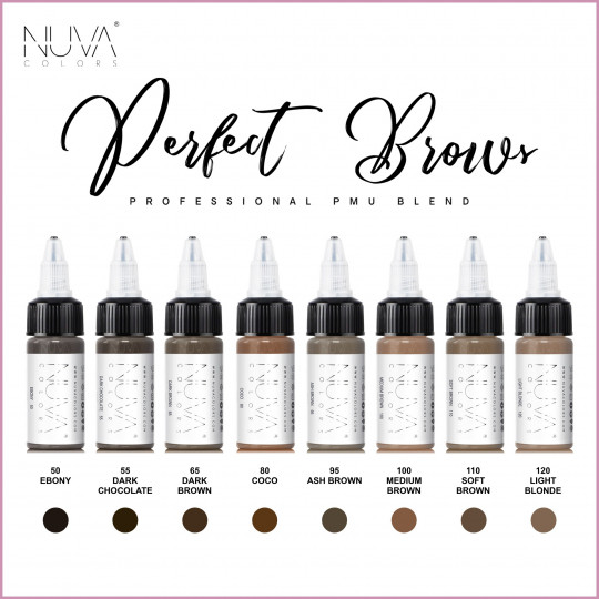 Encres Nuva Colors PMU - Set 8x15ml - EYEBROW COLLECTION