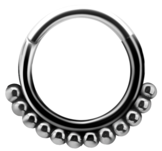 SS 316 HINGED TRIBAL CLICKER 1,2x8mm