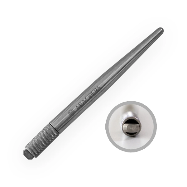 Porte-stylo en acier inoxydable MiaOpera MicroBlading - Eccentric