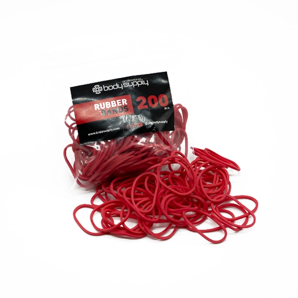 Élastiques colorés BodySupply 200 unités - Rouge