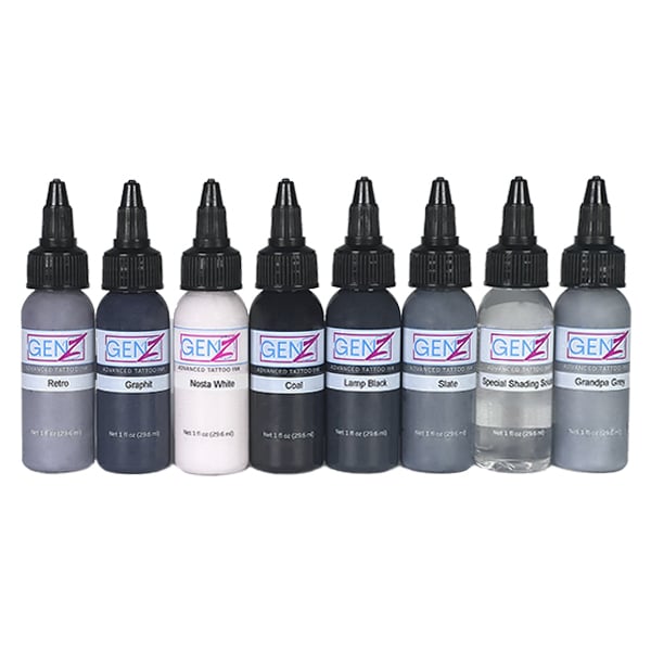 Set Power Grey INTENZE INK 8x30ml - conformes REACH