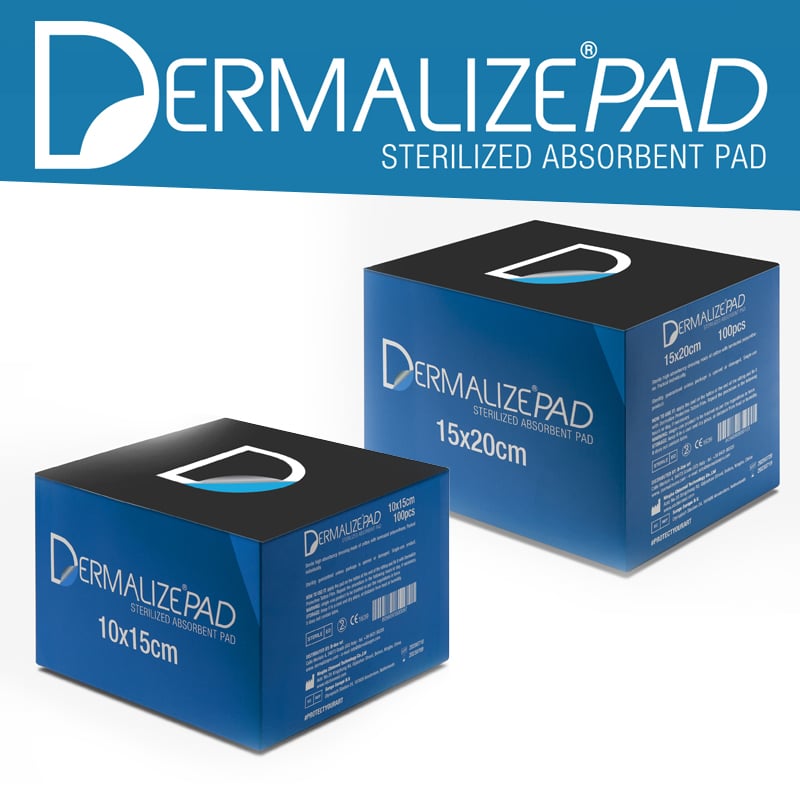 COMPRESSES DERMALIZE STERILES ABSORBANDES