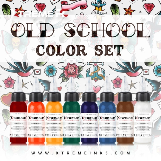 Encres XTreme Ink - 8x30ml - OLD SCHOOL COLOR SET