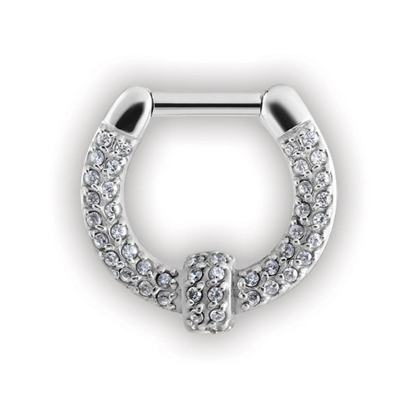 SS 316 SEPTUM CLICKERS SWAROVSKI PAVE SETTING