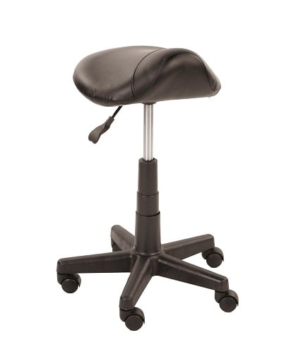 TABOURET SELLE NOIR