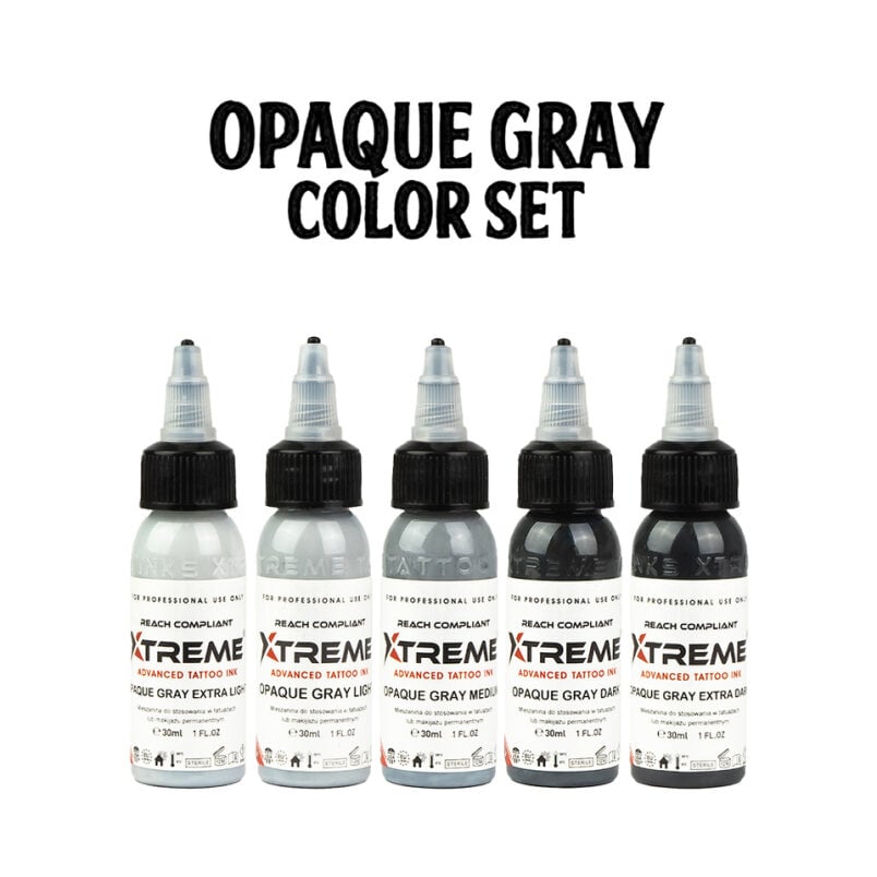 Encres XTreme Ink - 5x30ml - OPAQUE GRAY SET