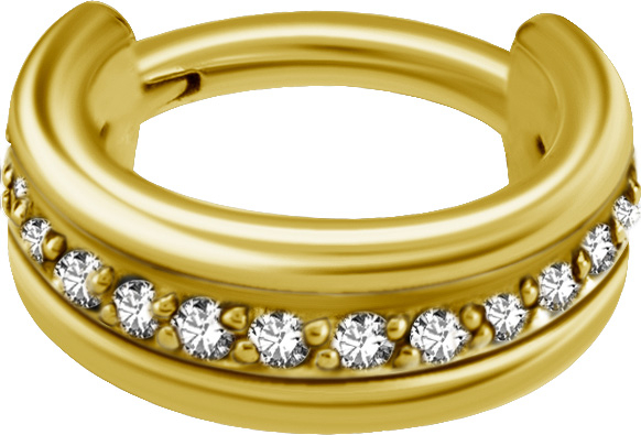 GD 316 TRIPLE HINGED RING SET WITH ZIRCONIA 1,2x7mm WH