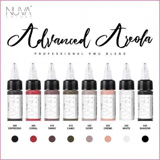 Encres Nuva Colors PMU - Set 8x15ml - AREOLA COLLECTION