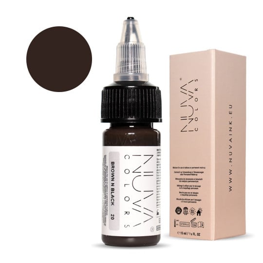 Encre Nuva Colors PMU 15ml - 20 Brown n Black