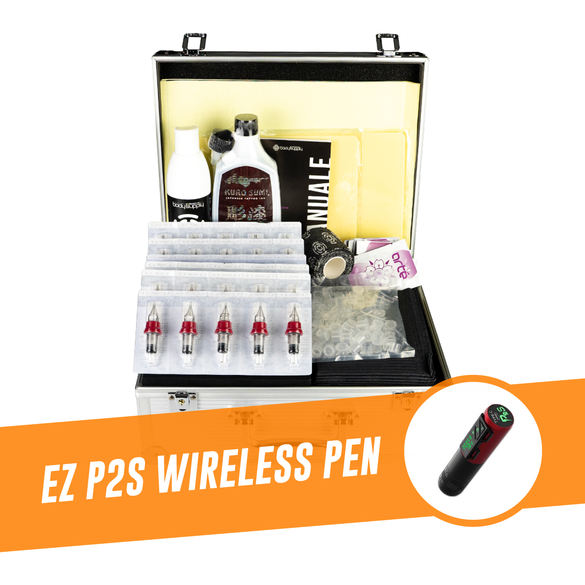 KIT DE TATOUAGE AVANCÉ - MACHINE SANS FIL EZ P2S