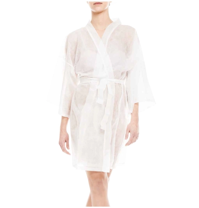 Kimono blanc - Polybag 10 unités