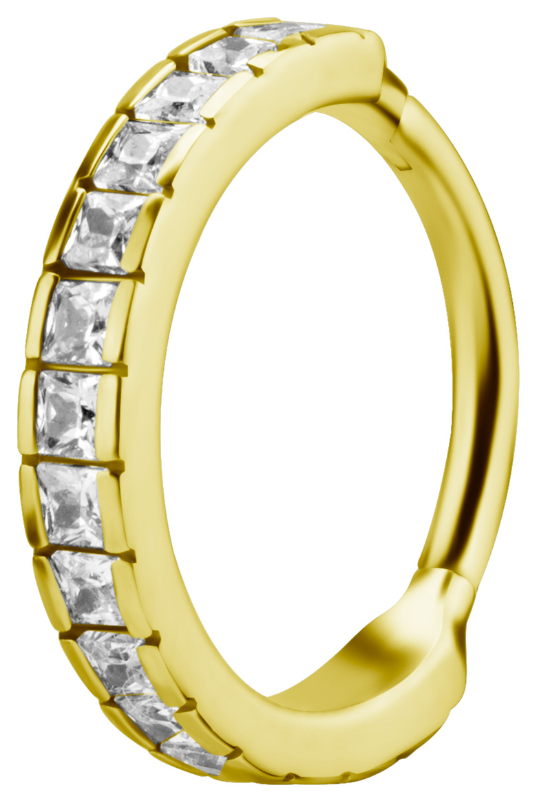 GD 316 HINGED RING SET W. SQUARE ZIRCONIA